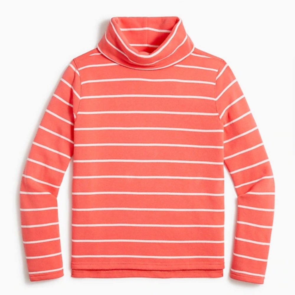 Striped Mockneck Sweatshirt